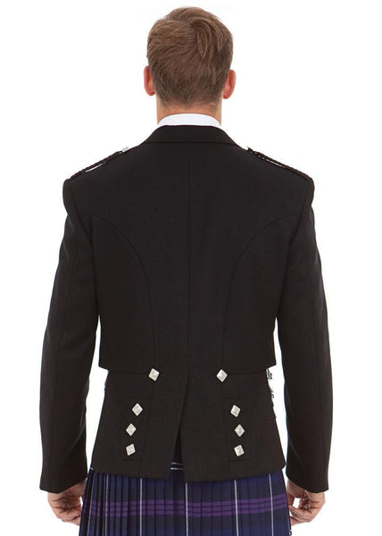 Standard Black Prince Charlie Jacket & Vest - Back