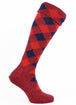 Full Evening Diced Hose - Tartan Red & Navy