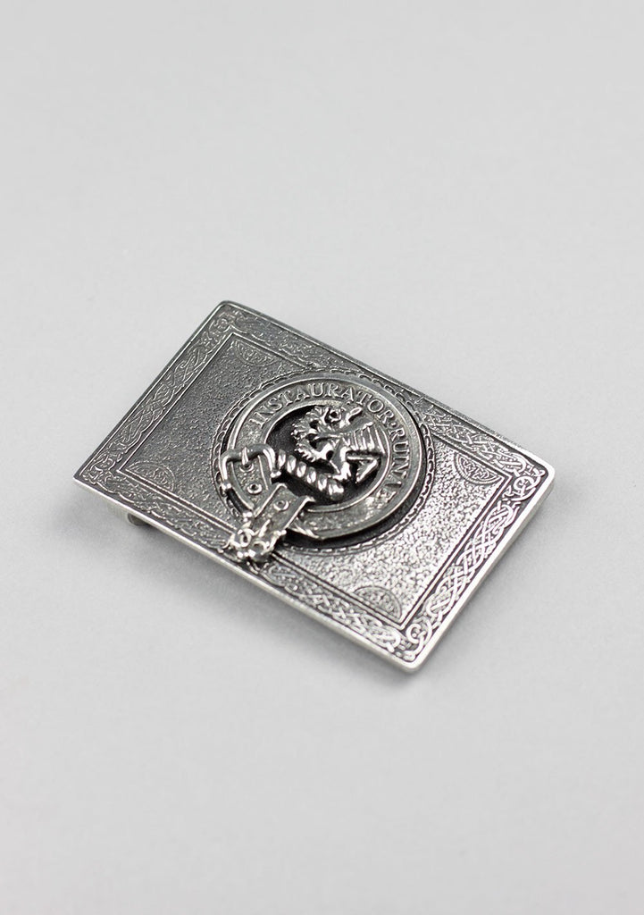 Rectangular Clan Crest Pewter Buckle