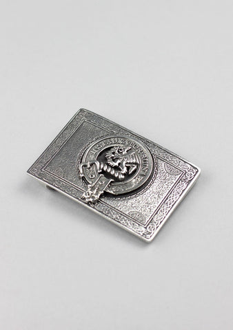 Rectangular Clan Crest Pewter Buckle