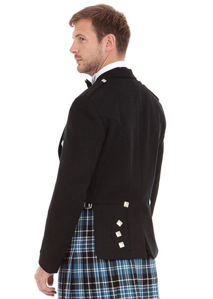Standard Black Prince Charlie Jacket & Vest - Angle Back