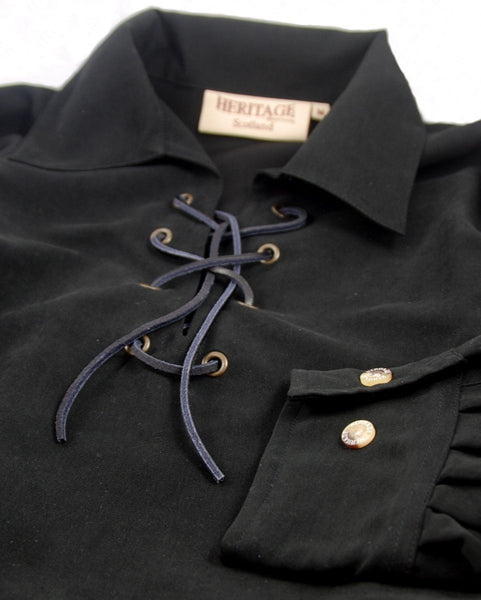 Luxury Jacobite Ghillie Shirt - Black