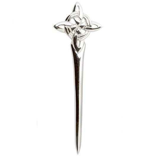 Luxury Silver Celtic Knot Kilt Pin
