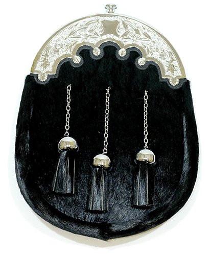 Black Teardrop Design Full Dress Sporran