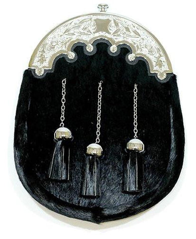 Black Teardrop Design Full Dress Sporran