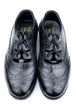 Boys Luxury Black Leather Ghillie Brogues - Front
