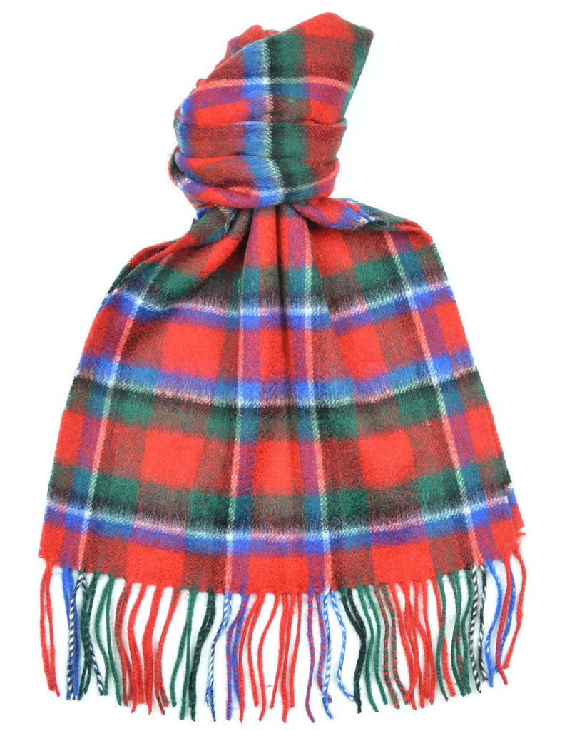 Sinclair Red Modern Tartan Scarf