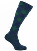 Full Evening Diced Hose - Navy & Tartan Green