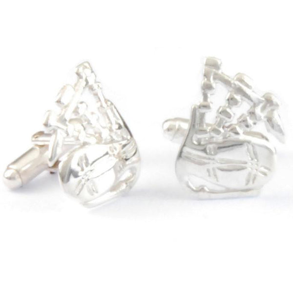 Silver Bagpipe Cufflinks