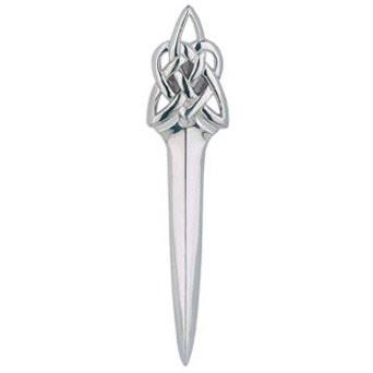 Luxury Silver Knot Design Kilt Pin