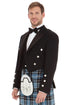 Standard Black Prince Charlie Jacket & Vest - Angle Front