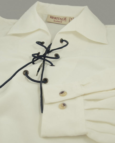 Luxury Jacobite Ghillie Shirt - Ivory