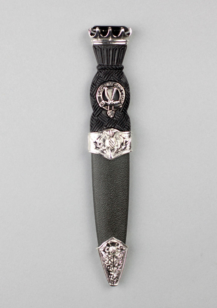 Luxury Pewter Thistle Clan Crest Sgian Dubh