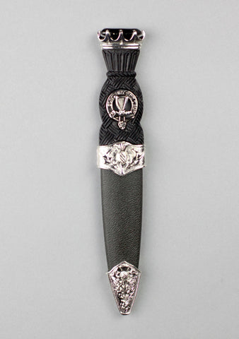Luxury Pewter Thistle Clan Crest Sgian Dubh