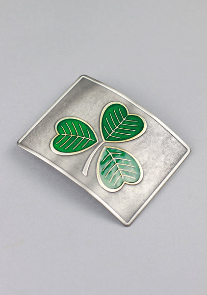 Large Shamrock Enamel Buckle
