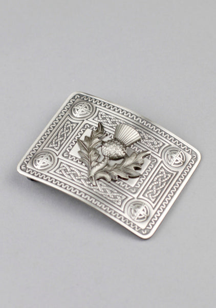 Celtic Knot Buckle With Thistle Mount