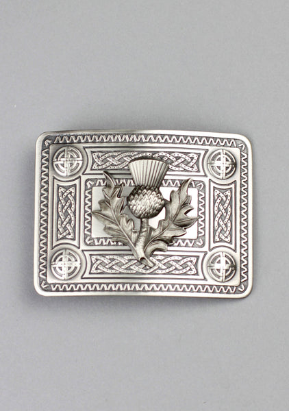 Celtic Knot Buckle With Thistle Mount