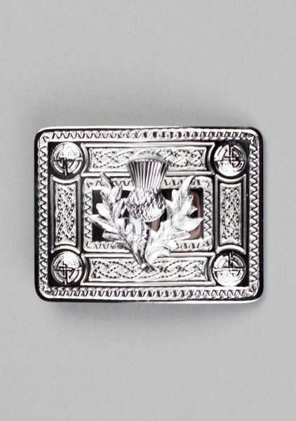 Celtic Knot Buckle With Thistle Mount