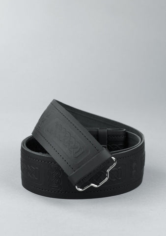 Luxury Black Celtic Leather Kilt Belt