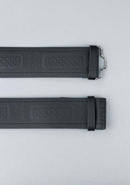 Luxury Black Celtic Leather Kilt Belt