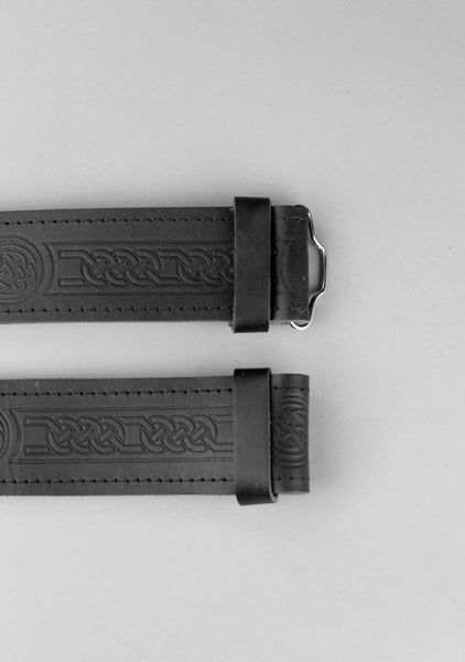Standard Black Celtic Leather Kilt Belt