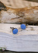 Bright Blue Harris Tweed Cufflinks