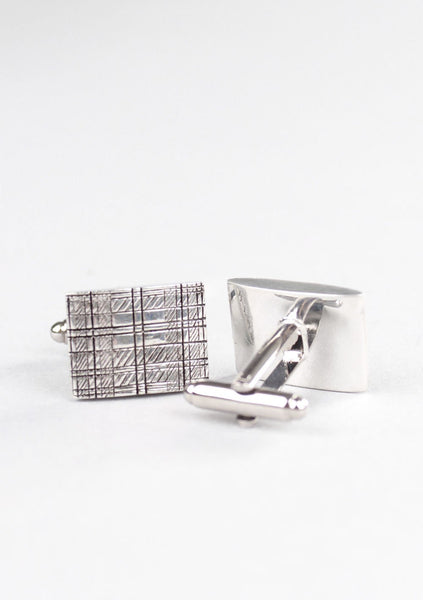 Tartan Design Pewter Cufflinks