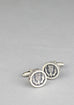 Round Thistle Design Pewter Cufflinks