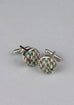 Green Harris Tweed Cufflinks