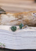 Green Harris Tweed Cufflinks