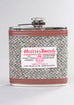 Contemporary Harris Tweed Hip Flask in Pebble