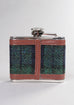 Contemporary Harris Tweed Hip Flask in Black Watch