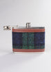 Contemporary Harris Tweed Hip Flask in Black Watch