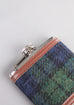Contemporary Harris Tweed Hip Flask in Black Watch