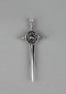 Standard Pewter Celtic Shield Kilt Pin