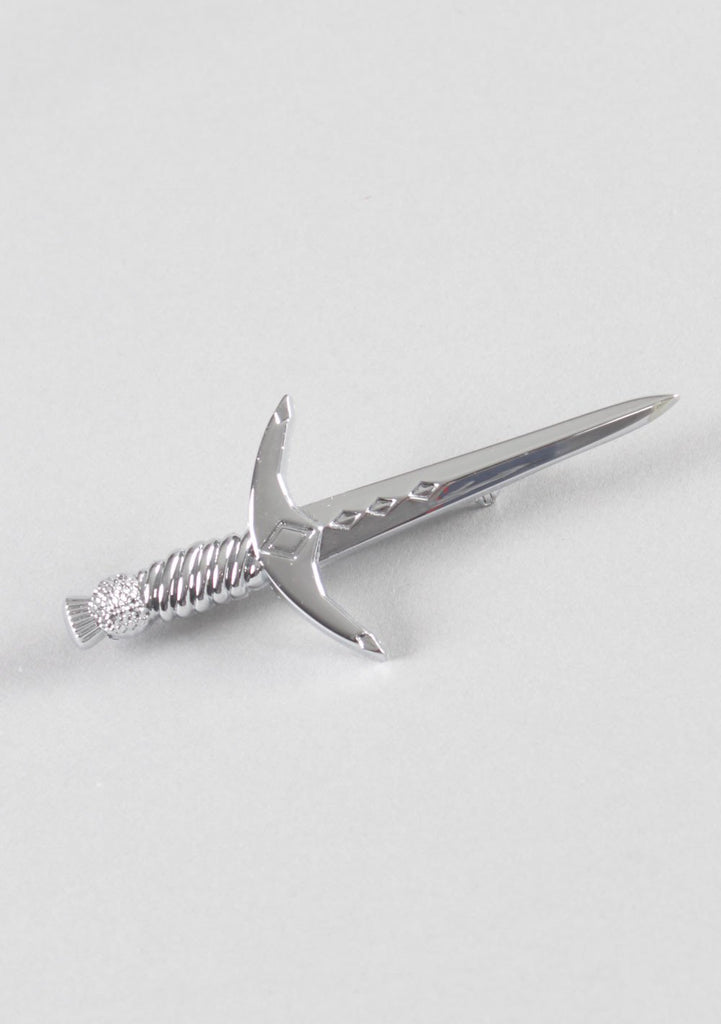Basic Chrome Sword Kilt Pin