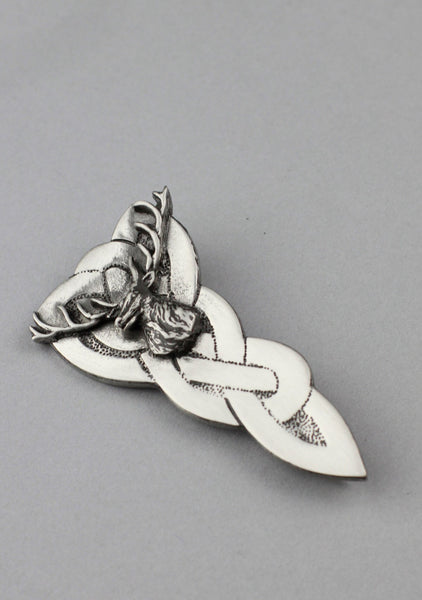 Chunky Celtic Stag Kilt Pin