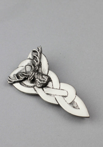 Chunky Celtic Stag Kilt Pin