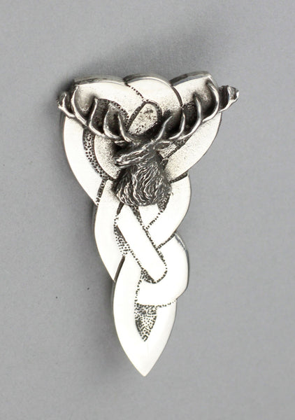 Chunky Celtic Stag Kilt Pin