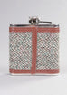 Contemporary Harris Tweed Hip Flask in Pebble