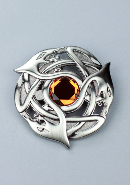 Celtic Serpent Plaid Brooch
