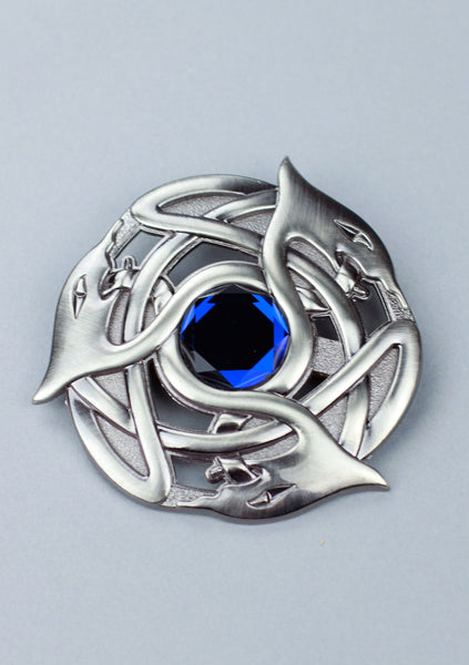 Celtic Serpent Plaid Brooch