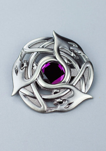 Celtic Serpent Plaid Brooch