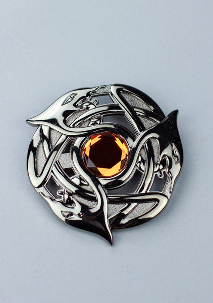 Celtic Serpent Plaid Brooch