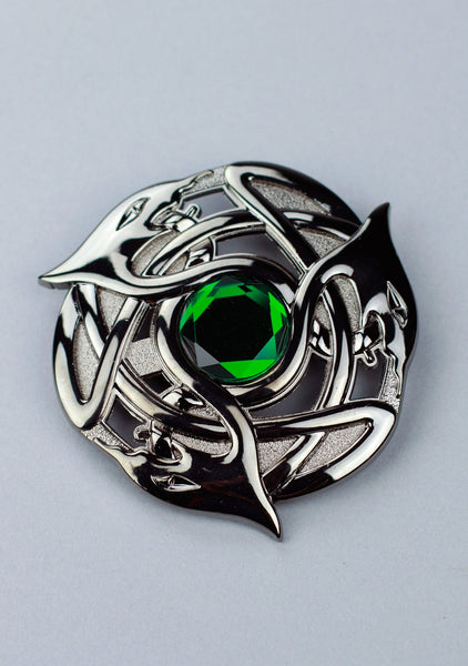 Celtic Serpent Plaid Brooch