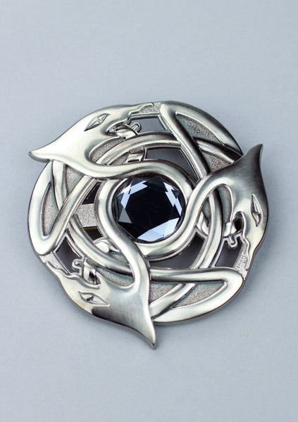 Celtic Serpent Plaid Brooch