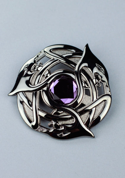 Celtic Serpent Plaid Brooch