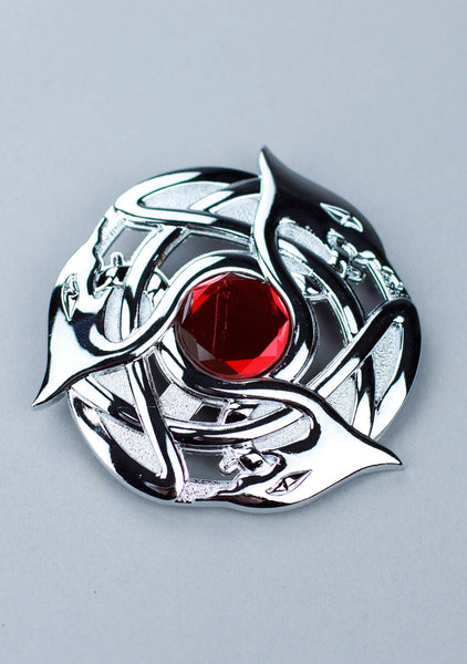Celtic Serpent Plaid Brooch