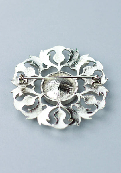 Scottish Thistle Plaid Brooch