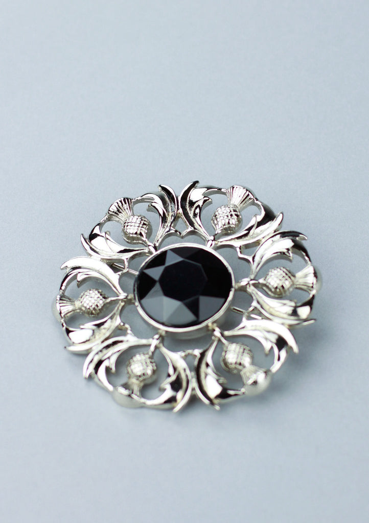 Scottish Thistle Plaid Brooch